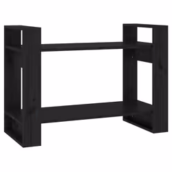 VidaXL 813898, Black, Wood, Wood, Pinewood, 800 mm, 350 mm