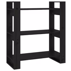 VidaXL 813903, Black, Wood, Wood, Pinewood, 800 mm, 350 mm