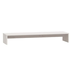 vidaXL Monitor Stand Laptop Desktop Screen Riser Display Shelf Solid Wood Pine - white