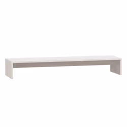 vidaXL Monitor Stand Laptop Desktop Screen Riser Display Shelf Solid Wood Pine - white