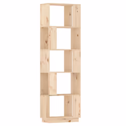 vidaXL Solid Wood Pine Book Cabinet/Room Divider Storage Rack Book Stand Shelf
