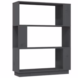 vidaXL Solid Wood Pine Book Cabinet/Room Divider Rack Book Shelf Multi Colours - grey