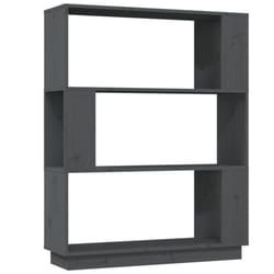 vidaXL Solid Wood Pine Book Cabinet/Room Divider Rack Book Shelf Multi Colours - grey