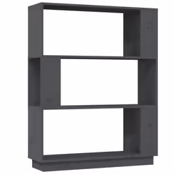 vidaXL Solid Wood Pine Book Cabinet/Room Divider Rack Book Shelf Multi Colours - grey