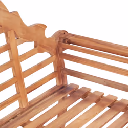 vidaXL Solid Wood Teak Garden Bench Patio Wooden Outdoor Marlboro Bench Chair - Additional view 4