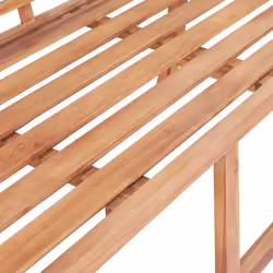 vidaXL Solid Wood Teak Garden Bench Patio Wooden Outdoor Marlboro Bench Chair - Additional view 6