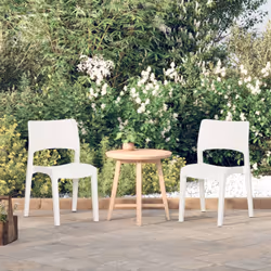 VidaXL 317726 outdoor chair Terrace Polypropylene (PP) White