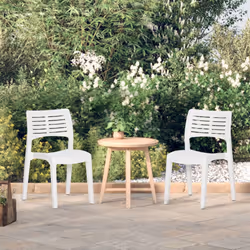 VidaXL 317729 outdoor chair Terrace Polypropylene (PP) White