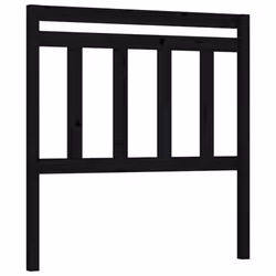 vidaXL Bed Headboard Home Bedroom Decorative Bed Header Panel Solid Wood Pine - black, 81 x 4 x 100 cm - Additional view 2