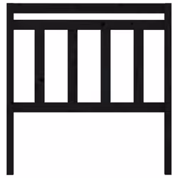 vidaXL Bed Headboard Home Bedroom Decorative Bed Header Panel Solid Wood Pine - black, 81 x 4 x 100 cm - Additional view 3