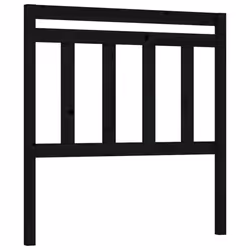 vidaXL Bed Headboard Home Bedroom Decorative Bed Header Panel Solid Wood Pine - black, 96 x 4 x 100 cm - Additional view 2