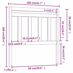 VidaXL 814086 headboard/footboard Grey - Additional view 5