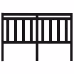vidaXL Bed Headboard Home Bedroom Decorative Bed Header Panel Solid Wood Pine - black, 126 x 4 x 100 cm - Additional view 3
