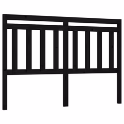 vidaXL Bed Headboard Home Bedroom Decorative Bed Header Panel Solid Wood Pine - black, 146 x 4 x 100 cm - Additional view 2