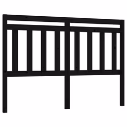 vidaXL Bed Headboard Home Bedroom Decorative Bed Header Panel Solid Wood Pine - black, 166 x 4 x 100 cm - Additional view 2