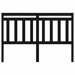 vidaXL Bed Headboard Home Bedroom Decorative Bed Header Panel Solid Wood Pine - black, 166 x 4 x 100 cm - Additional view 3