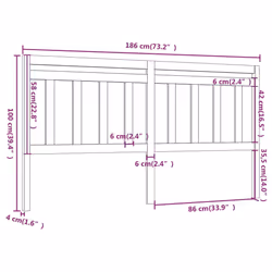 VidaXL 814112 headboard/footboard Brown - Additional view 5