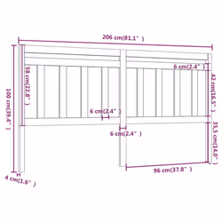 VidaXL 814116 headboard/footboard Grey - Additional view 5