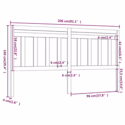 VidaXL 814117 headboard/footboard Brown - Additional view 5