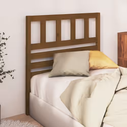 vidaXL Bed Headboard Bedroom Bed Header Decorative Headboard Solid Wood Pine - honey brown, 81 x 4 x 100 cm - Additional view 3