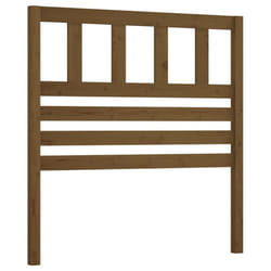 vidaXL Bed Headboard Bedroom Bed Header Decorative Headboard Solid Wood Pine - honey brown, 106 x 4 x 100 cm