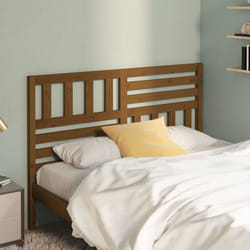 vidaXL Bed Headboard Bedroom Bed Header Decorative Headboard Solid Wood Pine - honey brown, 126 x 4 x 100 cm