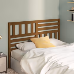 vidaXL Bed Headboard Bedroom Bed Header Decorative Headboard Solid Wood Pine - honey brown, 141 x 4 x 100 cm - Additional view 3