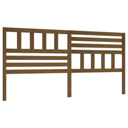 vidaXL Bed Headboard Bedroom Bed Header Decorative Headboard Solid Wood Pine - honey brown, 186 x 4 x 100 cm