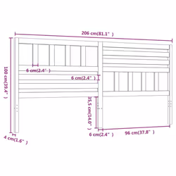 VidaXL 814165 headboard/footboard White - Additional view 6