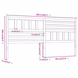 VidaXL 814166 headboard/footboard Grey - Additional view 6