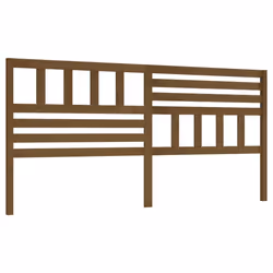 vidaXL Bed Headboard Bedroom Bed Header Decorative Headboard Solid Wood Pine - honey brown, 206 x 4 x 100 cm - Additional view 2