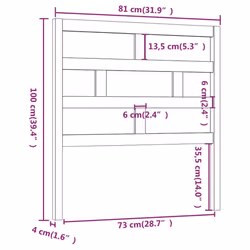 VidaXL 814170 headboard/footboard White - Additional view 6