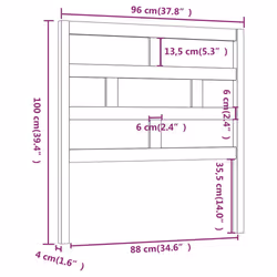 VidaXL 814175 headboard/footboard White - Additional view 6