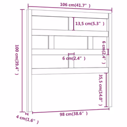 VidaXL 814186 headboard/footboard Grey - Additional view 6