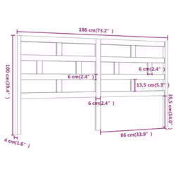VidaXL 814210 headboard/footboard White - Additional view 6