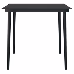 vidaXL Garden Dining Set 5 Piece Black Outdoor Patio Table Chair Furniture - Additional view 6