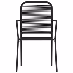 vidaXL 7 Piece Garden Dining Set Black - Additional view 3