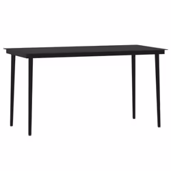 vidaXL 7 Piece Garden Dining Set Black - Additional view 4