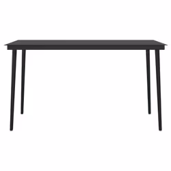 vidaXL 7 Piece Garden Dining Set Black - Additional view 5