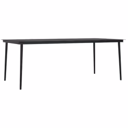 vidaXL Garden Dining Set 9 Piece Black Patio Outdoor Table and Chair Furniture