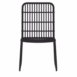 vidaXL Garden Dining Set 5 Piece Black Patio Outdoor Table and Chair Furniture - Additional view 4