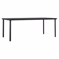 vidaXL Garden Dining Set 9 Piece Black Patio Outdoor Table and Chair Furniture