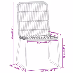 vidaXL Garden Dining Set 3 Piece Black Patio Outdoor Table and Chair Furniture - Additional view 7