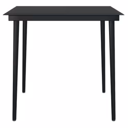 vidaXL Garden Dining Set 5 Piece Black Patio Outdoor Table and Chair Furniture - Additional view 5