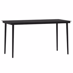 vidaXL Garden Dining Set 5 Piece Black Patio Outdoor Table and Chair Furniture - Additional view 5