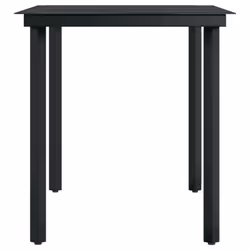 vidaXL Garden Dining Set 5 Piece Black Outdoor Patio Furniture Table and Chair - Additional view 10
