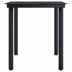 vidaXL Garden Dining Set 7 Piece Black Outdoor Patio Furniture Table and Chair - Additional view 8