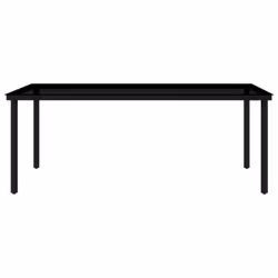 vidaXL Garden Dining Set 9 Piece Black Outdoor Patio Furniture Table and Chair - Additional view 3