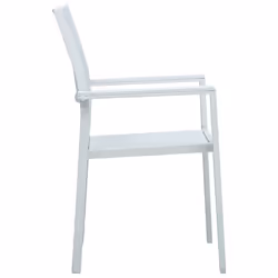 vidaXL Garden Dining Set Patio Furniture 3/5/7/9 Piece Black/White Multi Sizes - white - Additional view 5