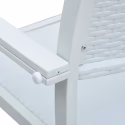 vidaXL Garden Dining Set Patio Furniture 3/5/7/9 Piece Black/White Multi Sizes - white - Additional view 9